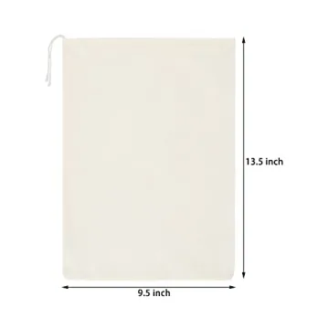 Natural Muslin Drawstring Bags Eco-Friendly Cotton Storage