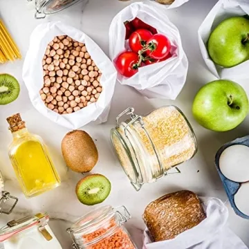 Natural Muslin Drawstring Bags Eco-Friendly Cotton Storage