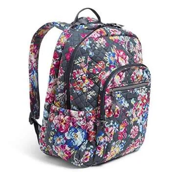 Stylish Vera Bradley Cotton Campus Backpack for Everyday
