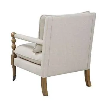 Coaster Furniture Upholstered Casters Beige Accent Chair 35.5"H x 31"W x 26.5"D 903058