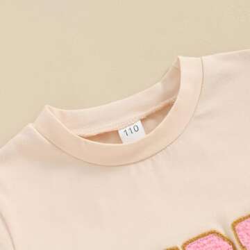 Toddler Baby Girl Boy Birthday Outfit One/Two/Three/Four/Five/Six Embroidery T-Shirt Shirts Birthday Gift