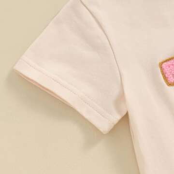 Toddler Baby Girl Boy Birthday Outfit One/Two/Three/Four/Five/Six Embroidery T-Shirt Shirts Birthday Gift