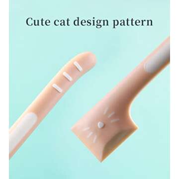 Flocovers Wet Pet Food Can Spatula, 3PCS, TPR Mini Spatula, Kitchen Scraper Spatula, Right-Angle Design, Easy to Fit, Easy to Clean Residual Food, for Pet Cat Dog Feeding Can, Cooking Baking