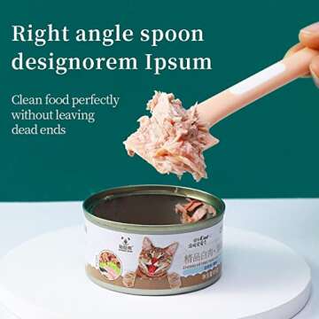 Flocovers Wet Pet Food Can Spatula, 3PCS, TPR Mini Spatula, Kitchen Scraper Spatula, Right-Angle Design, Easy to Fit, Easy to Clean Residual Food, for Pet Cat Dog Feeding Can, Cooking Baking