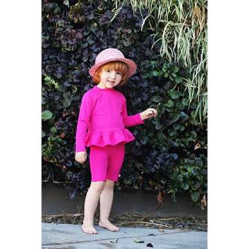 Little Girls' SPF50+ Swim Tee - Stylish Sun Protection