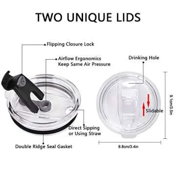 Ginprous Fathers Day Ideas, Dad Stainless Steel Travel Tumbler With 2 Lids, Personalized Ideas for Dad Father New Dad from Son Daughter Kids Wife, Insulated Double Wall Travel Tumbler(20oz, Black)