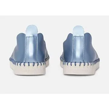 ILSE JACOBSEN Tulip 3576N Flat Slip-On in Metallic Blue