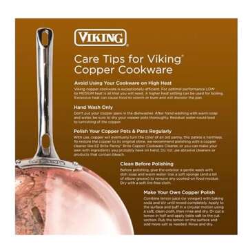 Viking 10 Piece Copper Cookware Set - Hammered Cookware Collection