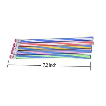 Haawooky 35 Pieces Flexible Soft Pencil Magic Bend Pencils for Kids Children School Fun Equipment