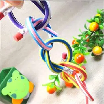 Haawooky 35 Pieces Flexible Soft Pencil Magic Bend Pencils for Kids Children School Fun Equipment