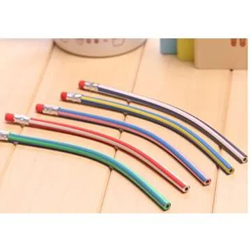 Haawooky 35 Pieces Flexible Soft Pencil Magic Bend Pencils for Kids Children School Fun Equipment