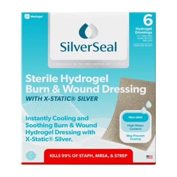 SilverSeal Hydrogel Pads - Soothing Silver Burn Dressings