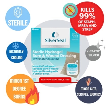 SilverSeal Hydrogel Pads - Soothing Silver Burn Dressings