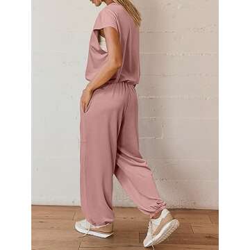 Glamaker Women's Trendy Summer Two-Piece Outfit Set