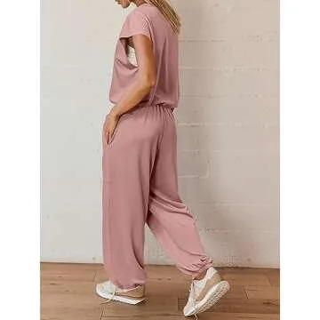 Glamaker Women's Trendy Summer Two-Piece Outfit Set