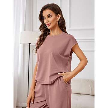 Glamaker Women's Trendy Summer Two-Piece Outfit Set