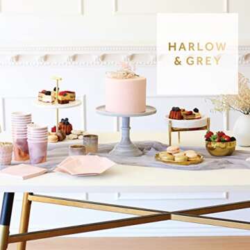 Harlow & Grey Amethyst Party Plates Set 9.75 Inches