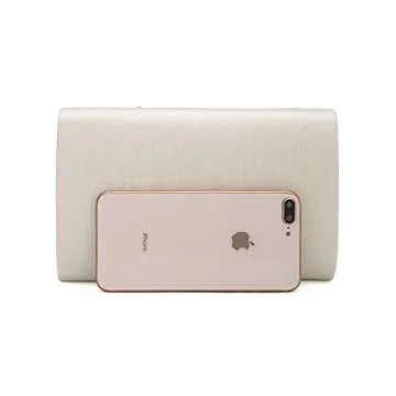 IXEBELLA Satin Evening Bag Bow Flap Clutch Purse for Women Formal Party/Prom/Wedding (Champagne)