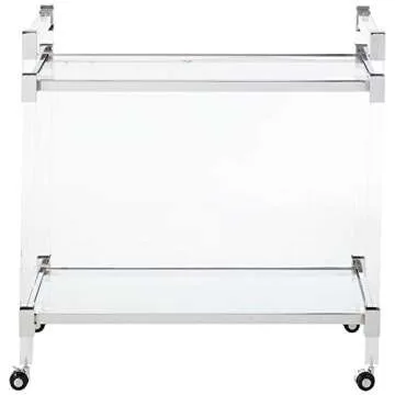 Christopher Knight Modern Glass Bar Trolley - Stylish & Sturdy