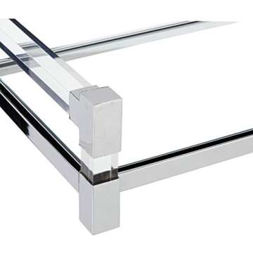 Christopher Knight Home Hilary Modern Glass Bar Trolley in Clear