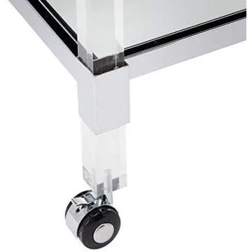 Christopher Knight Modern Glass Bar Trolley - Stylish & Sturdy