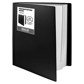 Dunwell Binder with Plastic Sleeves 60-Pocket (Black), Presentation Book, 8.5 x 11 Portfolio Folder ...