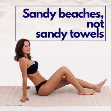 PAMUKLU Cloud Oversized Beach Towel - Sand-Resistant, Quick Drying, Compact, Soft and Absorbent - 100% Organic Turkish Cotton - for Pool, Yoga, Travel, Outdoor Adventures, and Gifts (PLAIN-10)