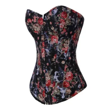 Alivila.Y Vintage Floral Denim Corset - Sexy Hourglass Design