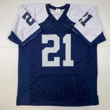 Facsimile Autographed Ezekiel Elliott Dallas Thanksgiving Day Reprint Laser Auto Football Jersey Size Men's XL