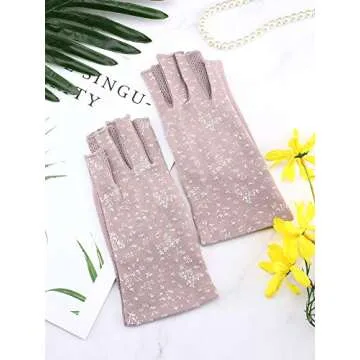 Maxdot Sunblock Fingerless Gloves for Women UV Protection