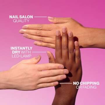 Pink Gellac Pink Gel Nail Polish 0.5 oz - Gel Nail Color Vintage Nude - Vintage Hollywood Gel Polish...