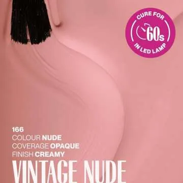 Pink Gellac Pink Gel Nail Polish 0.5 oz - Gel Nail Color Vintage Nude - Vintage Hollywood Gel Polish Nude - Gel Color for Nail Art - UV Polish Made in the Netherlands