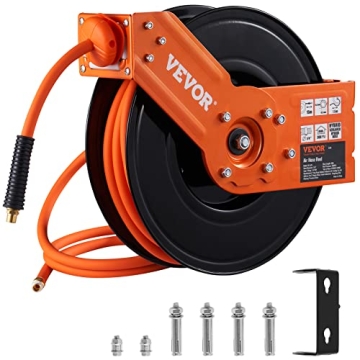 VEVOR 50FT Auto Rewind Air Hose Reel Heavy Duty 300PSI