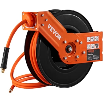 VEVOR 50FT Auto Rewind Air Hose Reel Heavy Duty 300PSI