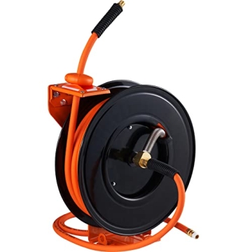 VEVOR 50FT Auto Rewind Air Hose Reel Heavy Duty 300PSI