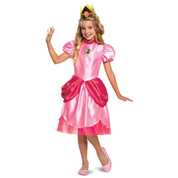 Disguise Princess Peach Costume Dress, Nintendo Super Mario Bros Classic Dress Up Outfit for Girls, ...