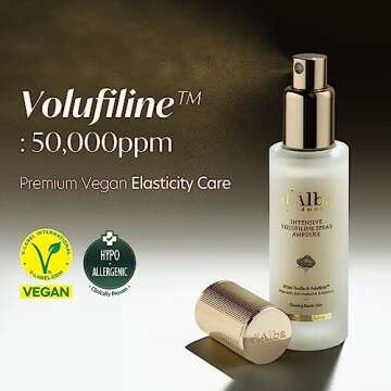 d'alba Piedmont Intensive Vegan Volufiline Spray Ampoule, premium elasticity care treatment, 50,000p...