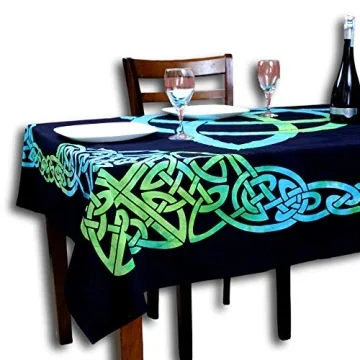 Stylish Sweet Us Celtic Print Tablecloth for Square Tables 72x72