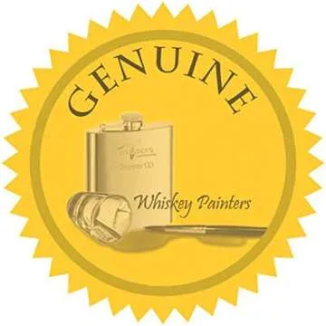 Whiskey painters Scottie Artist Watercolor Paint Palette Box with Built in Flask. Pocket, Travel Friendly Size. Metal Half pan Palette Box with Flask & Water Reservoir. Hand Made in Italy