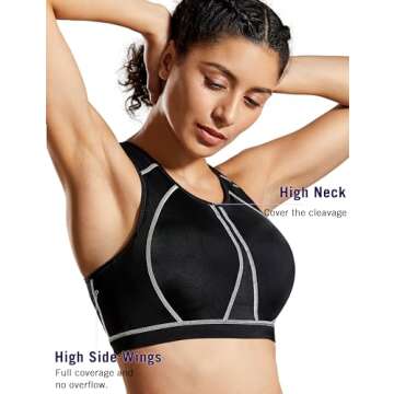 High Support Plus Size Sports Bra for Women