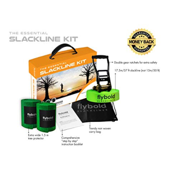 Flybold Slackline Kit - 57ft Fun for All Ages