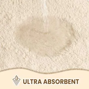 TECHMILLY Fluffy Bathroom Rug Mat - Absorbent, Non-Slip Comfort