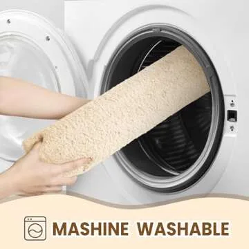 TECHMILLY Fluffy Bathroom Rug Mat - Absorbent, Non-Slip Comfort