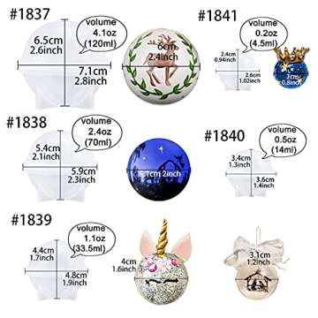 Funshowcase Sphere Silicone Mold Set for Crafts