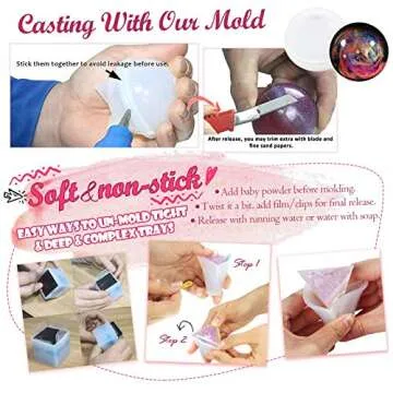 Funshowcase Sphere Silicone Mold Set for Crafts