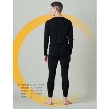 LAPASA Men's 100% Merino Wool Thermal Underwear Long, No Color, Size No Size