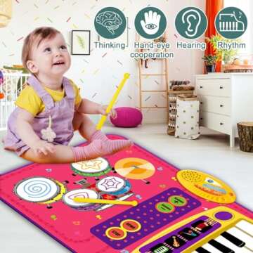 Educational 2-in-1 Musical Mat for Toddlers