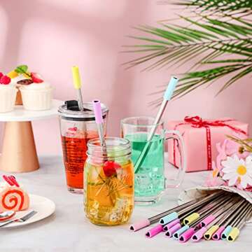 Heart-Shaped Reusable Straws - Eco-Friendly Drinkware