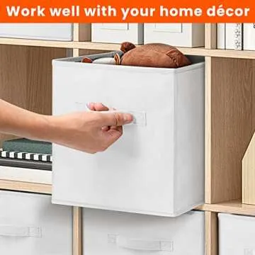 Criusia Storage Cubes - Durable Fabric Storage Bins - 8 Pack