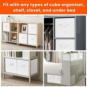 Criusia Storage Cubes - Durable Fabric Storage Bins - 8 Pack